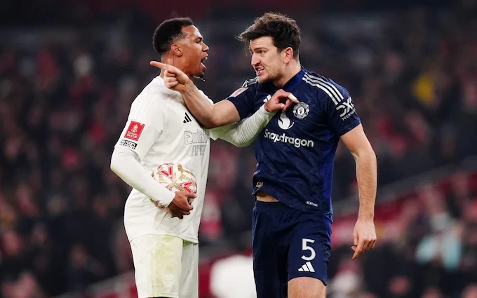 Duel Arsenal Vs MU Diwarnai Konfrontasi Panas Harry Maguire dan Kai Havertz: Bek The Red Devils Sampai Berkata Kasar!