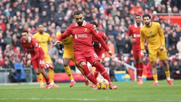 Mo Salah Samai Rekor Gol Penalti Gerrard di Liga Inggris